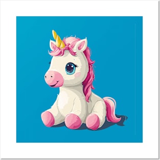 cute unicorn Posters and Art